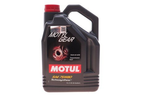 Масло трансмиссионное Motylgear SAE 75W80 (5L) MOTUL 823406