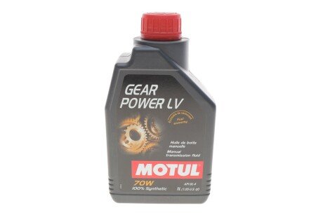 Олива трансмісійна 100% синтетична Gear Power LV 70W 1L MOTUL 832301