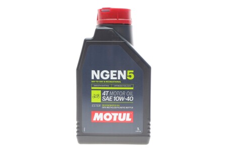 Олива для 4-х тактних двигунів синтетична естерова NGEN 5 10W40 4T 1L MOTUL 839101 (фото 1)