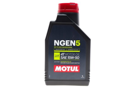 Олива для 4-х тактних двигунів синтетична естерова NGEN 5 15W50 4T 1L MOTUL 839301 (фото 1)