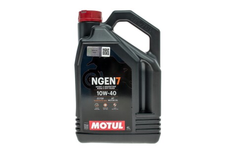 Олива для 4-х тактних двигунів синтетична естерова NGEN 7 10W40 4T 4L MOTUL 839641