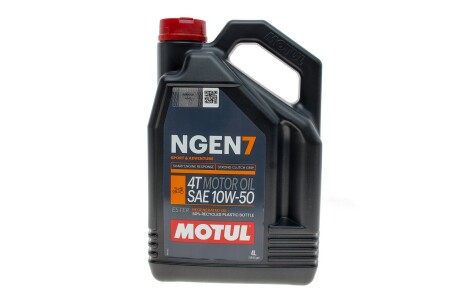 Олива для 4-х тактних двигунів синтетична естерова NGEN 7 10W50 4T 4L MOTUL 839741