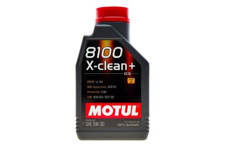 Масло моторное 8100 X-Clean+ 5W-30 (1 л) MOTUL 854711