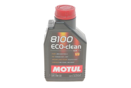 Олива 8100 Eco-clean 0W30 1 L MOTUL 868011 (фото 1)