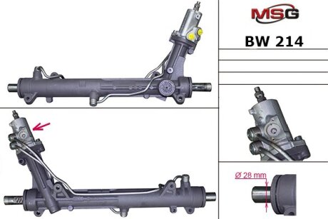 Рулевая рейка с ГУР новая BMW 6 E63-64 04-11, BMW 5 E60-61 03-10 MSG BW214