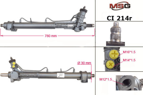 Рулевая рейка с ХПК восстановлена Fiat Ducato 94-02, Peugeot Boxer 94-02, Citroen Jumper 94-02 MSG CI214R