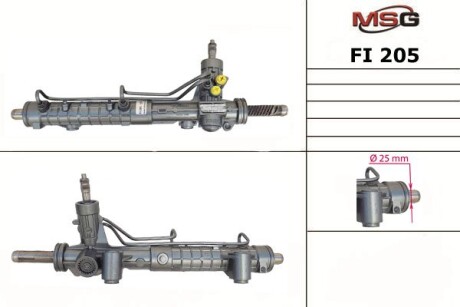 Рейка кермова з г/п Fiat Doblo 1.9D/JTD 00-05 MSG FI205