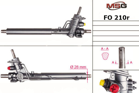 Рулевая рейка с ХПК восстановлена VW Sharan 95-10, Ford Galaxy 94-06, SEAT Alhambra 96-10 MSG FO210R