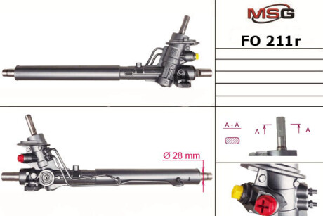 Рулевая рейка с ХПК восстановлена VW Sharan 95-10, Ford Galaxy 94-06, SEAT Alhambra 96-10 MSG FO211R