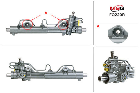 Рульова рейка з ГПК відновлена Ford Ka 96-08 MSG FO220R