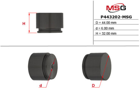 Поршень тормозов. суппорта перед. (Brembo 44х32) Bmw 5 (E34), 7 (E38) /MB C (W203, S203), CLK (C209), E (W211, S211), M (W163), S (W220) MSG P443202-MSG