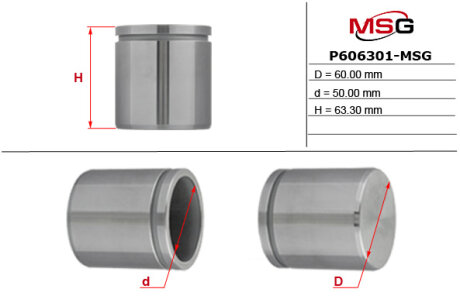 Поршень супорта MB T2 86-94, Vario 96- (Lucas 60mm) MSG P606301-MSG