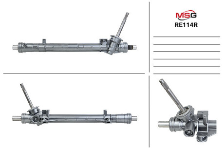 Рульова рейка без ГПК відновлена Renault Scenic III 09-16, Renault Megane III 09-16, Renault Fluence 09-17 MSG RE114R