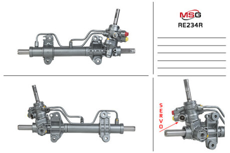 Рульова рейка з ГПК відновлена Renault Laguna I 93-00 MSG RE234R