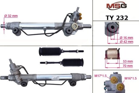 Рулевая рейка с ХПК новая Toyota FJ Cruiser 06-16, Toyota 4Runner 09-, Toyota Land Cruiser Prado 150 09- MSG TY232