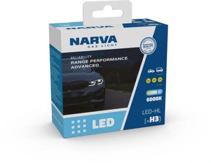 Світлодіодна лампа LED H3 12/24V Range Performance Advanced 19W 6000K (комплект) NARVA 181828100