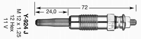 Свечи накаливания/свечи нагрева NGK 7906