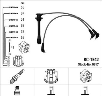 Комплект проводів запалення NGK 9617