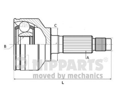 ШРУС NIPPARTS J2820910 (фото 1)