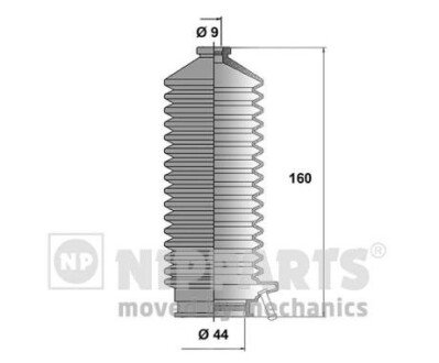 Пильовик рульового механізма NIPPARTS J2842007