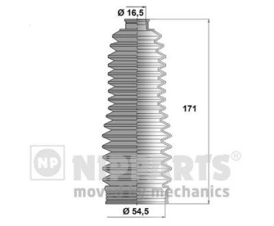 Пильовик рульового механізму NIPPARTS J2842028