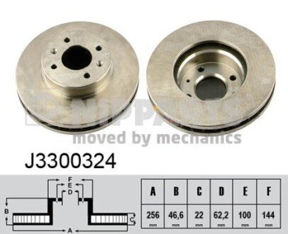 Гальмівний диск NIPPARTS J3300324