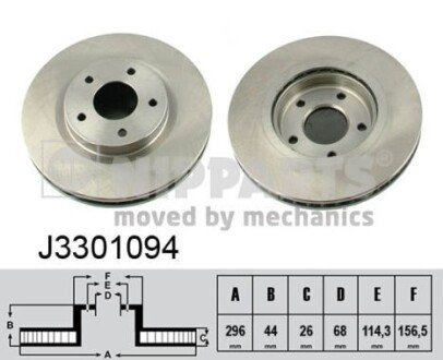 Диск гальмівний NIPPARTS J3301094