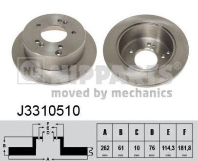 Диск гальмівний NIPPARTS J3310510