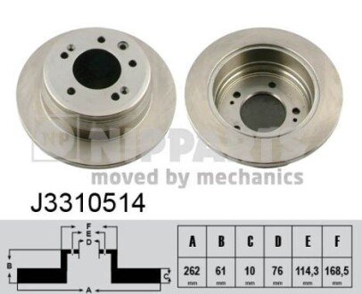 Диск гальмівний NIPPARTS J3310514