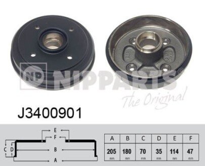 Гальмiвний барабан NIPPARTS J3400901