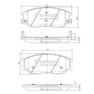 Гальмiвнi колодки дискові NIPPARTS J3600327