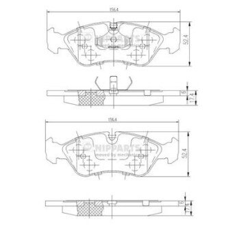 Тормозные колодки дисковые NIPPARTS J3600900