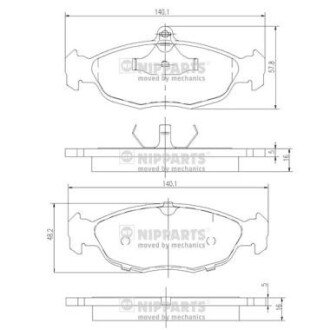 Комплект гальмівних колодок NIPPARTS J3600901