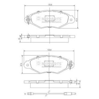 Гальмiвнi колодки дискові NIPPARTS J3601093