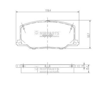 Тормозные колодки P Toyota Camry,Carina,Celica 86-93 NIPPARTS J3602037