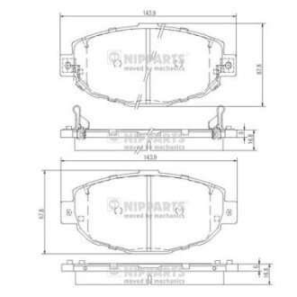 Гальмiвнi колодки дискові NIPPARTS J3602087