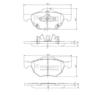 Гальмівні колодки NIPPARTS J3604064