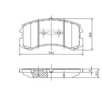 Комплект гальмівних колодок NIPPARTS J3605048