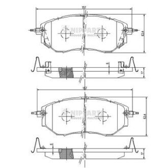 Гальмiвнi колодки дискові NIPPARTS J3607019