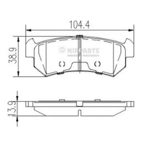 Гальмiвнi колодки дискові NIPPARTS J3610903 (фото 1)