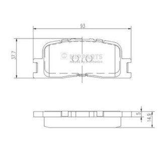 Гальмівні колодки дискові зад. Toyota Camry 3.0/24V 00- NIPPARTS J3612024