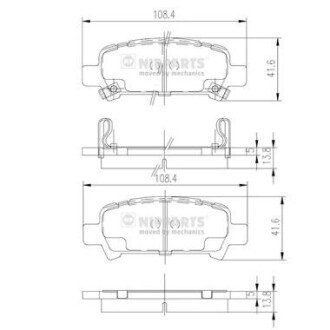 Гальмівні колодки NIPPARTS J3617002