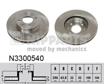 Диск гальмівний NIPPARTS N3300540