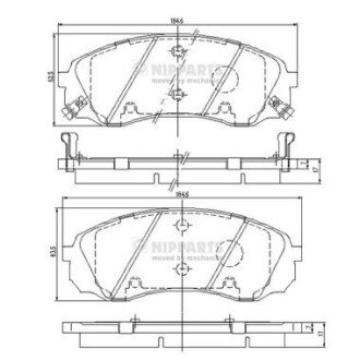 Гальмівні колодки NIPPARTS N3600329