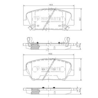 Тормозные колодки NIPPARTS N3600547