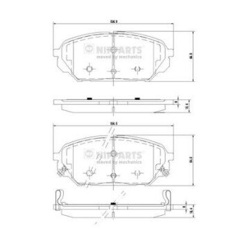 Гальмівні колодки NIPPARTS N3600551