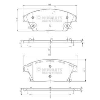 Тормозные колодки дисковые NIPPARTS N3600915