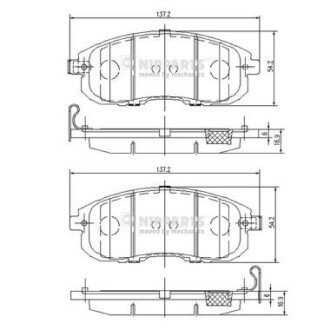 Гальмівні колодки NIPPARTS N3601099