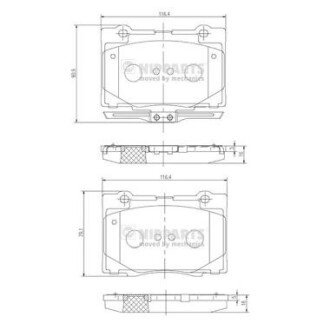 Гальмівні колодки NIPPARTS N3604070