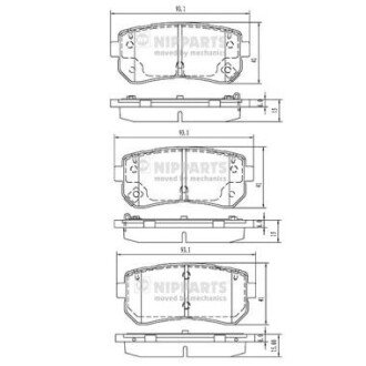 Гальмiвнi колодки дискові NIPPARTS N3610313